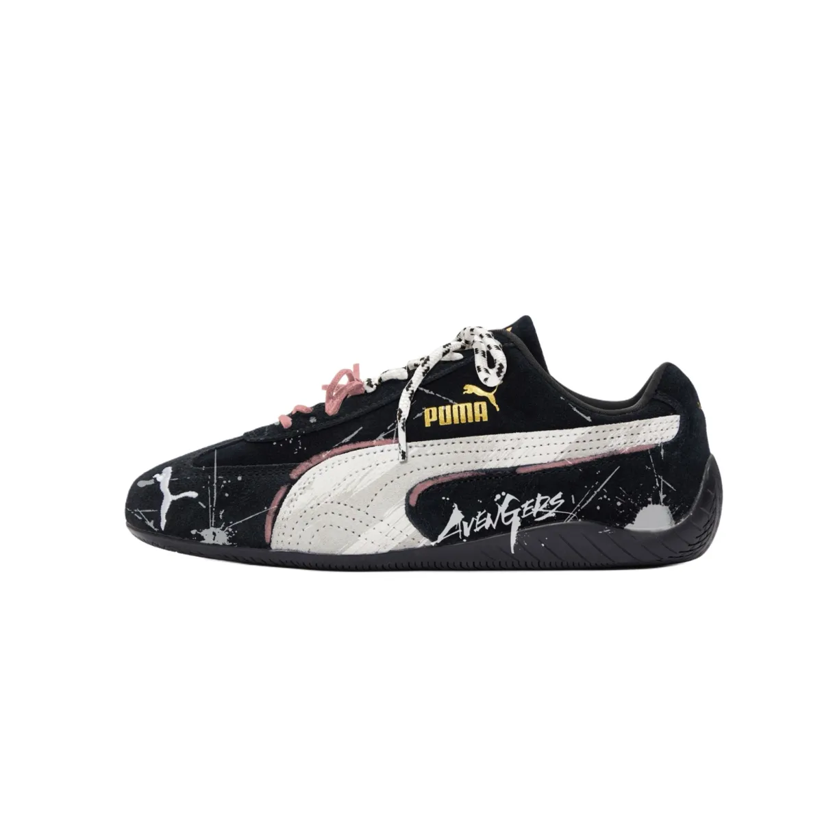 PUMA Speedcat Low top Casual Shoes Unisex Black Pink