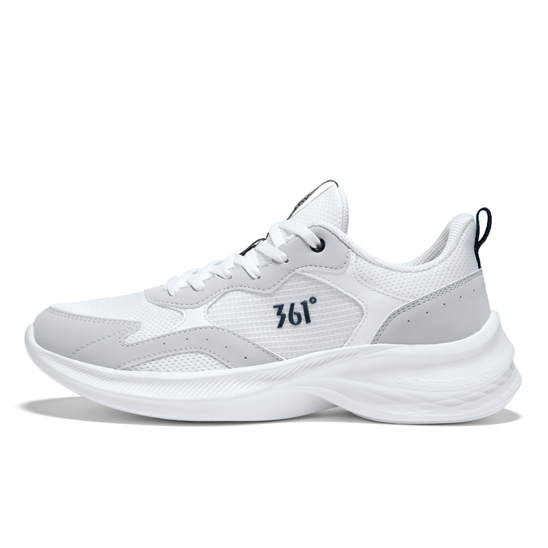 361° Cushioning Breathable Lightweight Low top Casual Running Shoes Men’s Feather White Photon Gray