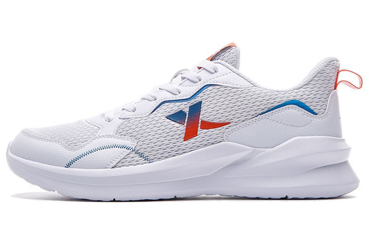 XTEP Abrasion Resistant, Slip Resistant, Cushioned, Breathable Low top Running Shoes Men’s White