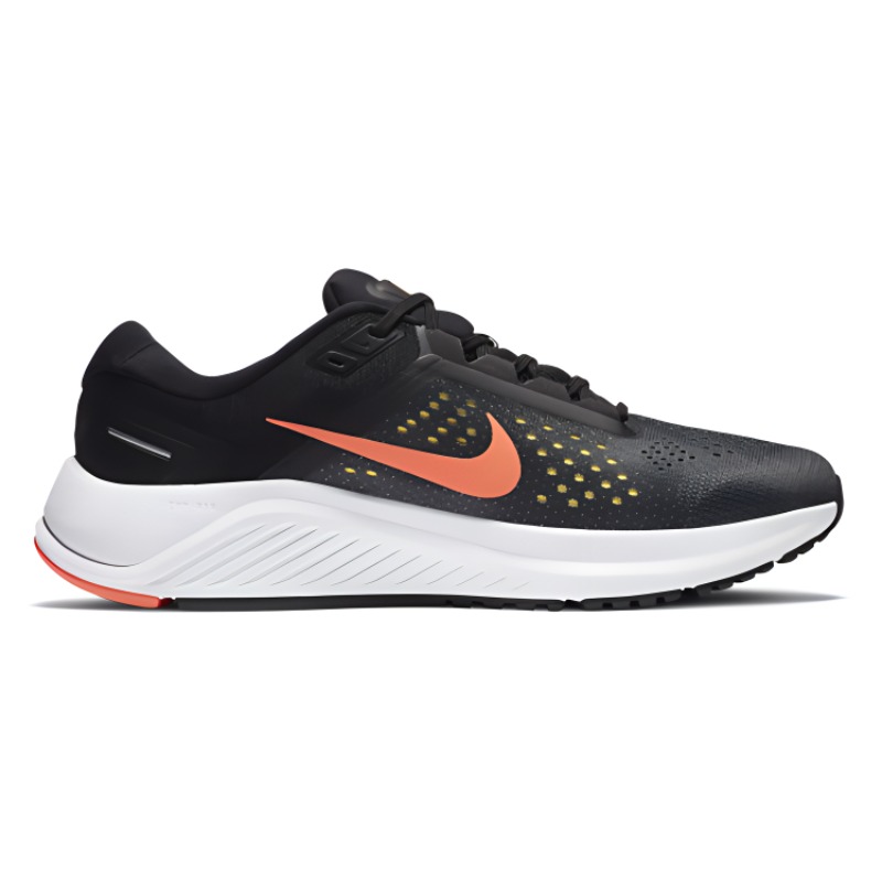 Мужские кроссовки Nike Zoom Structure 23 (черно-оранжевые) — фото 2