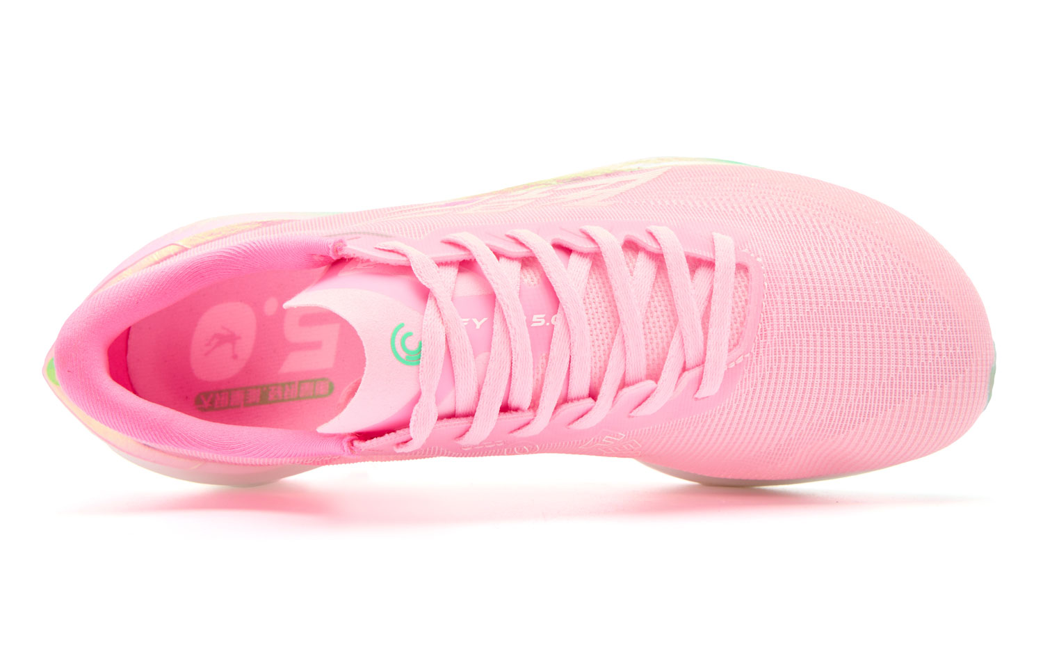 QIAODAN Flying Shadow PB5.0 Low top Marathon Racing Running Shoes Women’s Pink Green