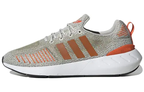 Adidas Originals Swift Run 22 Comfortable Wear resistant And Lightweight Low top Running Shoes Gray Orange