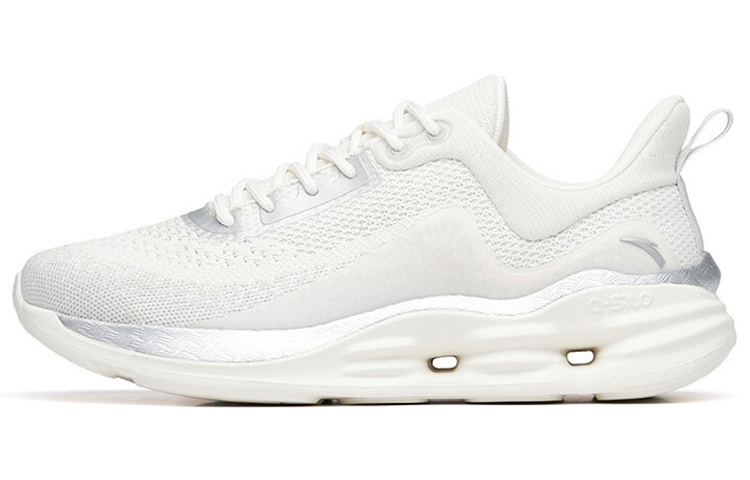 Anta Comprehensive Training Collection Cushioning Breathable Lightweight Low top Running Shoes Men’s White Silver