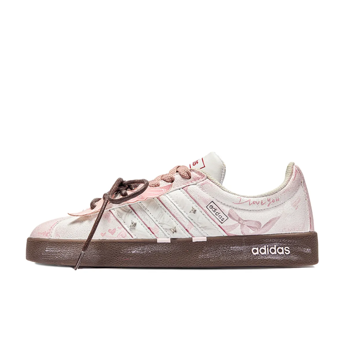 Adidas VL COURT 2.0 Wish Cushioning Abrasion Resistant Cushioning, Wear Resistant Low top Skateboard Shoes Unisex