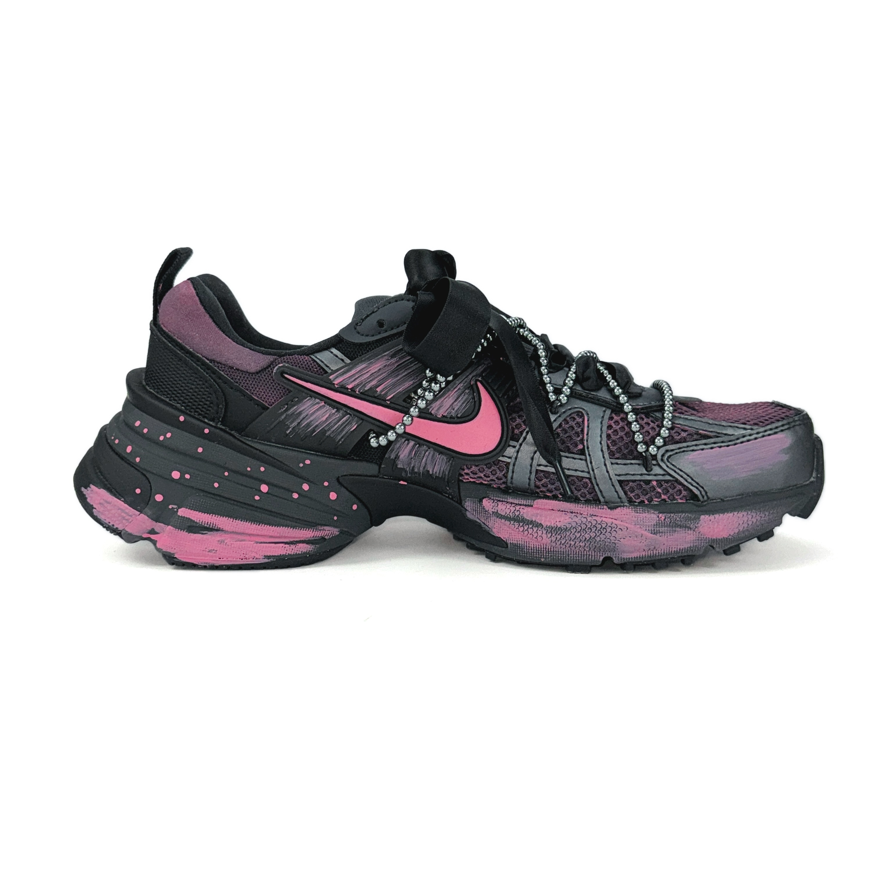 Nike V2K Run Slip Resistant Abrasion Resistant Low top Running Shoes Women’s Pink Ink