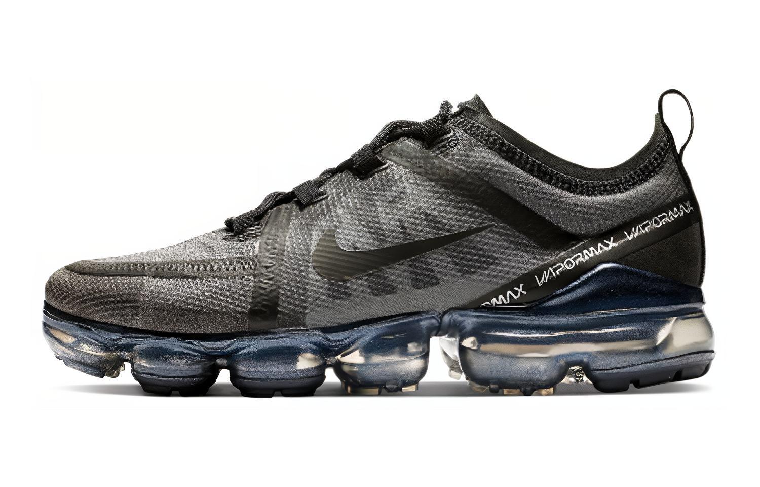 Nike VaporMax 2019 Breathable Low-top Casual Running Shoes Women's Black