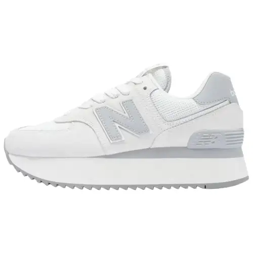 New Balance NB 574 Mesh Abrasion Resistant Low top Tooth Like Vintage Shark Casual Running Shoes Women's White