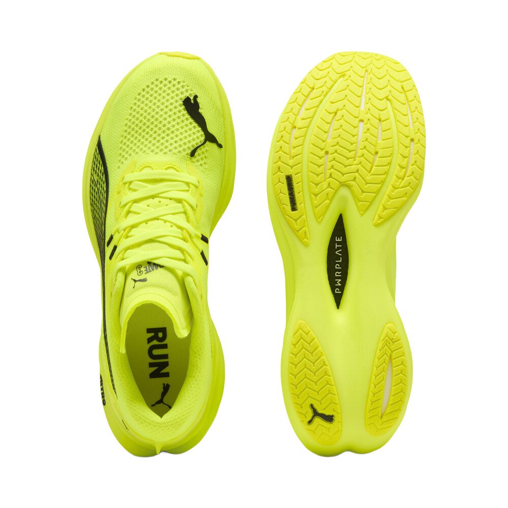 PUMA Deviate NITRO 3 Fabric Abrasion Resistant Lightweight Low top Casual Running Shoes Men’s Yellow