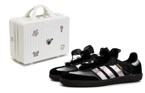 Adidas Originals SAMBA OG Slip Resistant Slip Resistant Low top Skateboard Shoes Unisex Black Silver