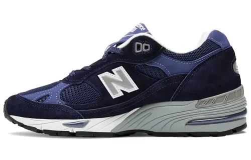 New Balance NB 991 Textile, Synthetic Leather Comfortable Low top Running Shoes Women's Blue Black