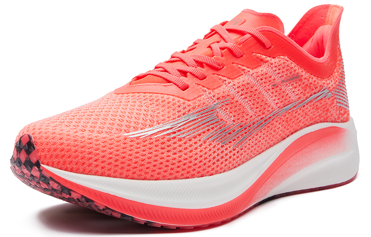 Erke Marathon Breathable And Lightweight Low top Running Shoes Men’s Neon Magenta True White