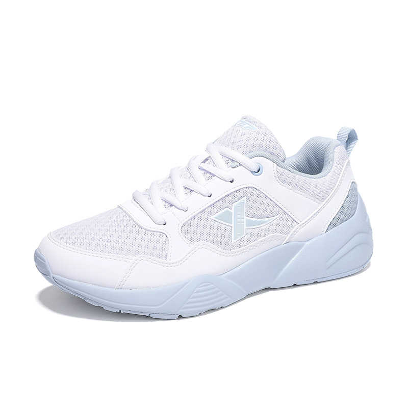 XTEP Cushioning, Wear Resistant Low top Casual Running Shoes Women’s New White Dusk Dusty Blue