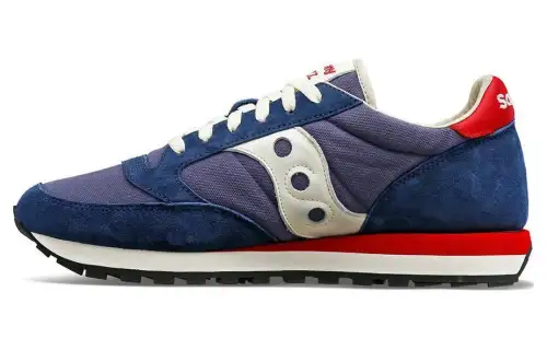 Saucony Jazz Original Comfortable Abrasion Resistant Breathable Low top Running Shoes Men's Blue