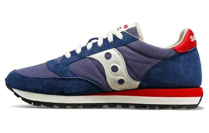 Saucony Jazz Original Comfortable Abrasion Resistant Breathable Low top Running Shoes Men's Blue