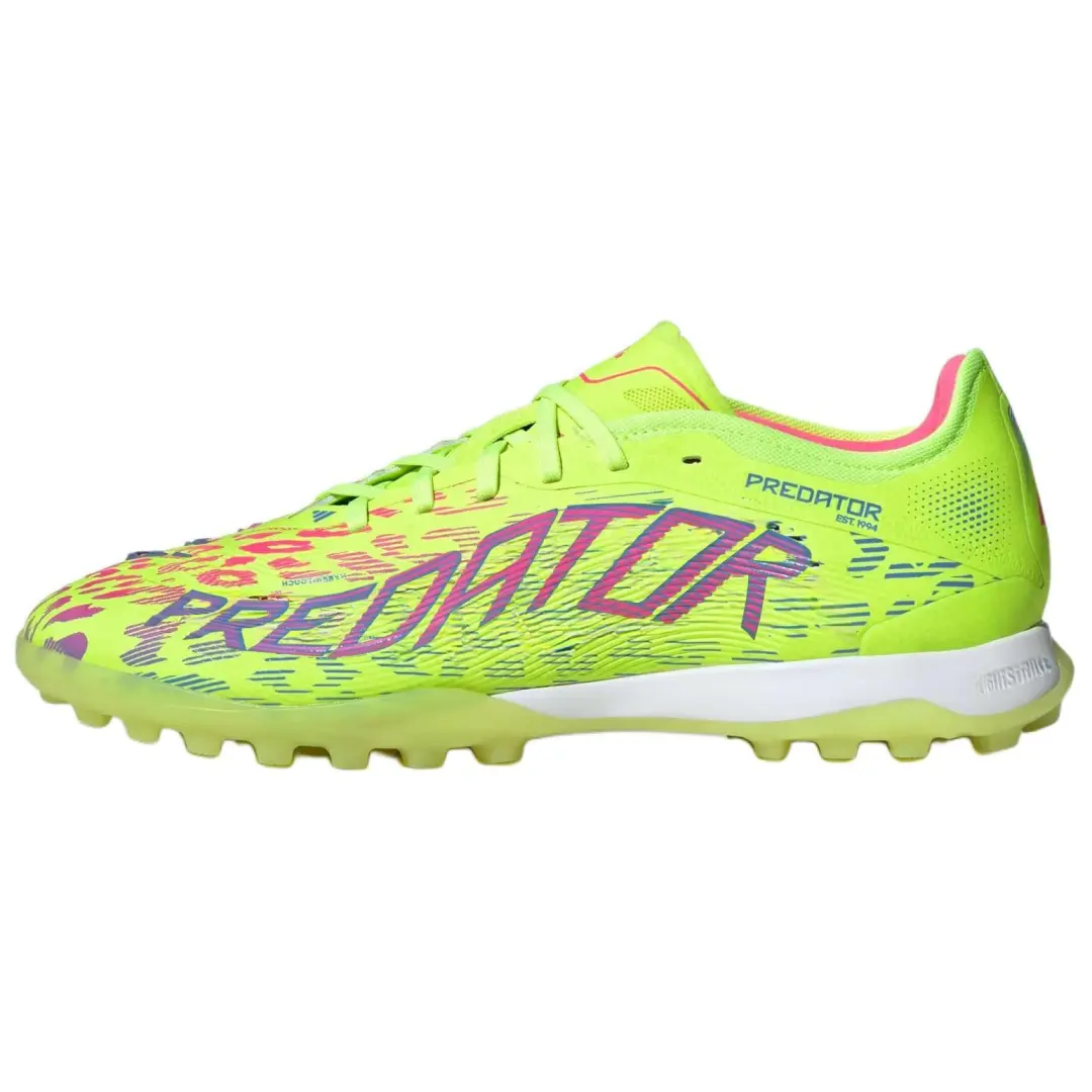 Adidas PREDATOR PRO TF Turf Slip Resistant Abrasion Resistant Soccer Shoes Unisex Lemon