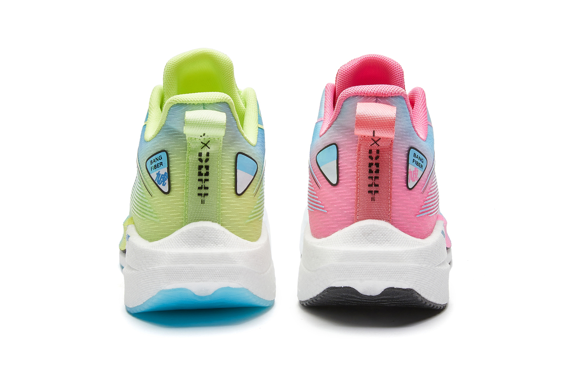 IFXRN X VOIT Running Shoes Unisex Low Top Left Neon Green/Rose Red Mismatched