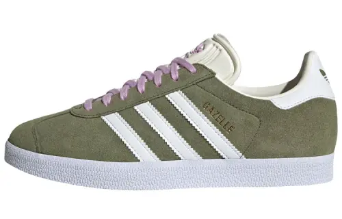 Adidas Gazelle Shoes 'Focus Olive White' Women's