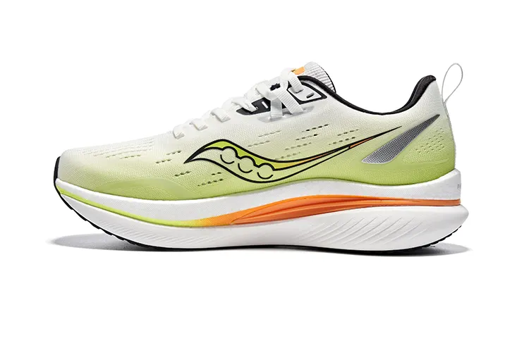 Saucony Tide Slip Resistant Abrasion Resistant Low top Training Running Shoes Men's White Black Yellow