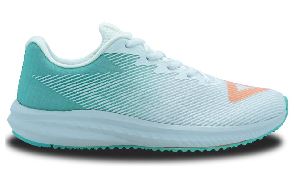 PEAK Comfortable Round Toe Cushioning Slip Resistant Low top Casual Running Shoes Unisex White Green