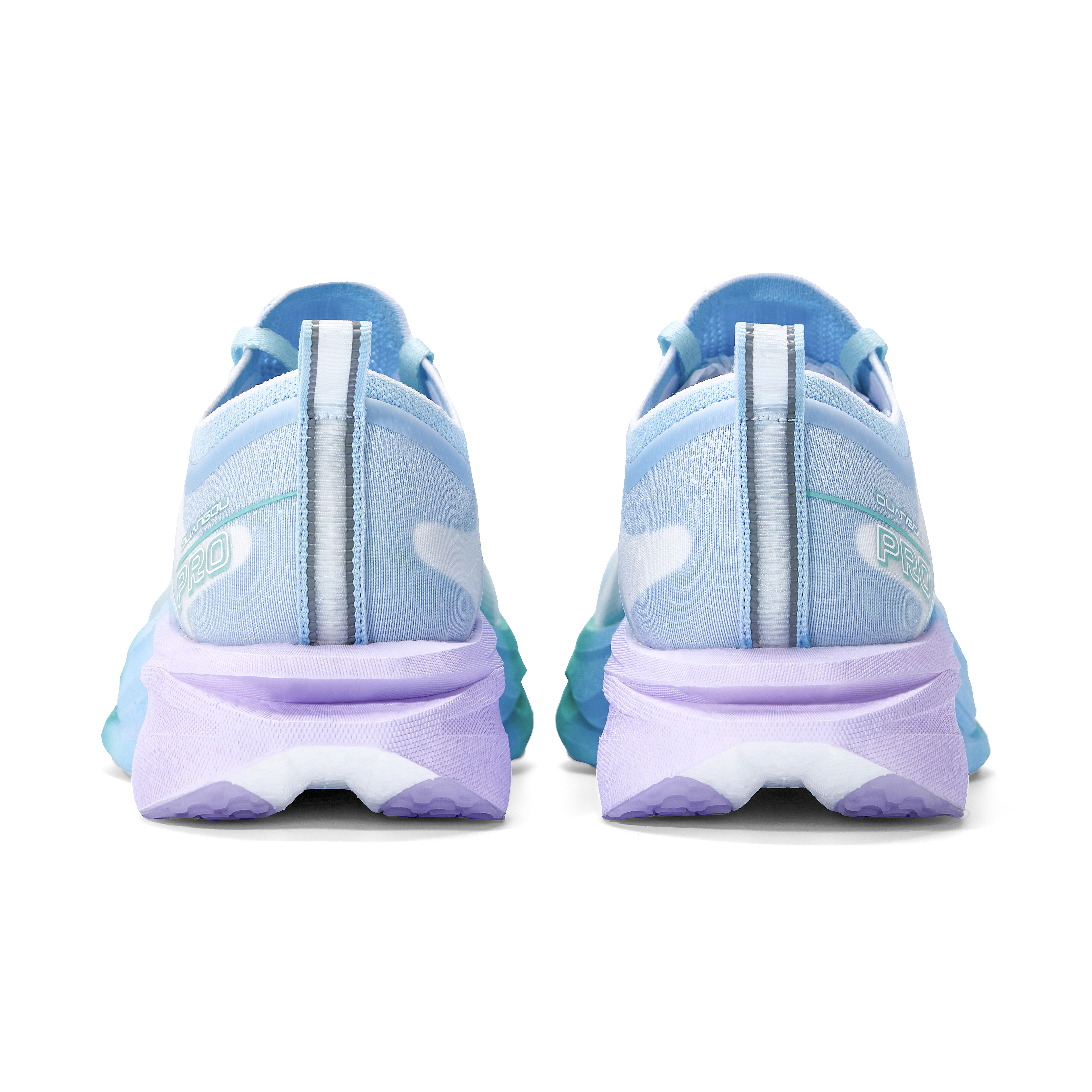 DUANGOU Running Shoes Unisex Low Top Blue Pink Mismatched