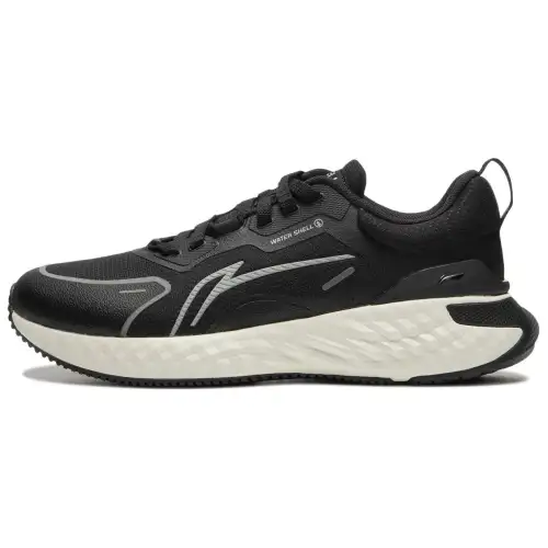 Li Ning Cloud Shield Fabric Slip Resistant Abrasion Resistant Low top Running Shoes Women's Black