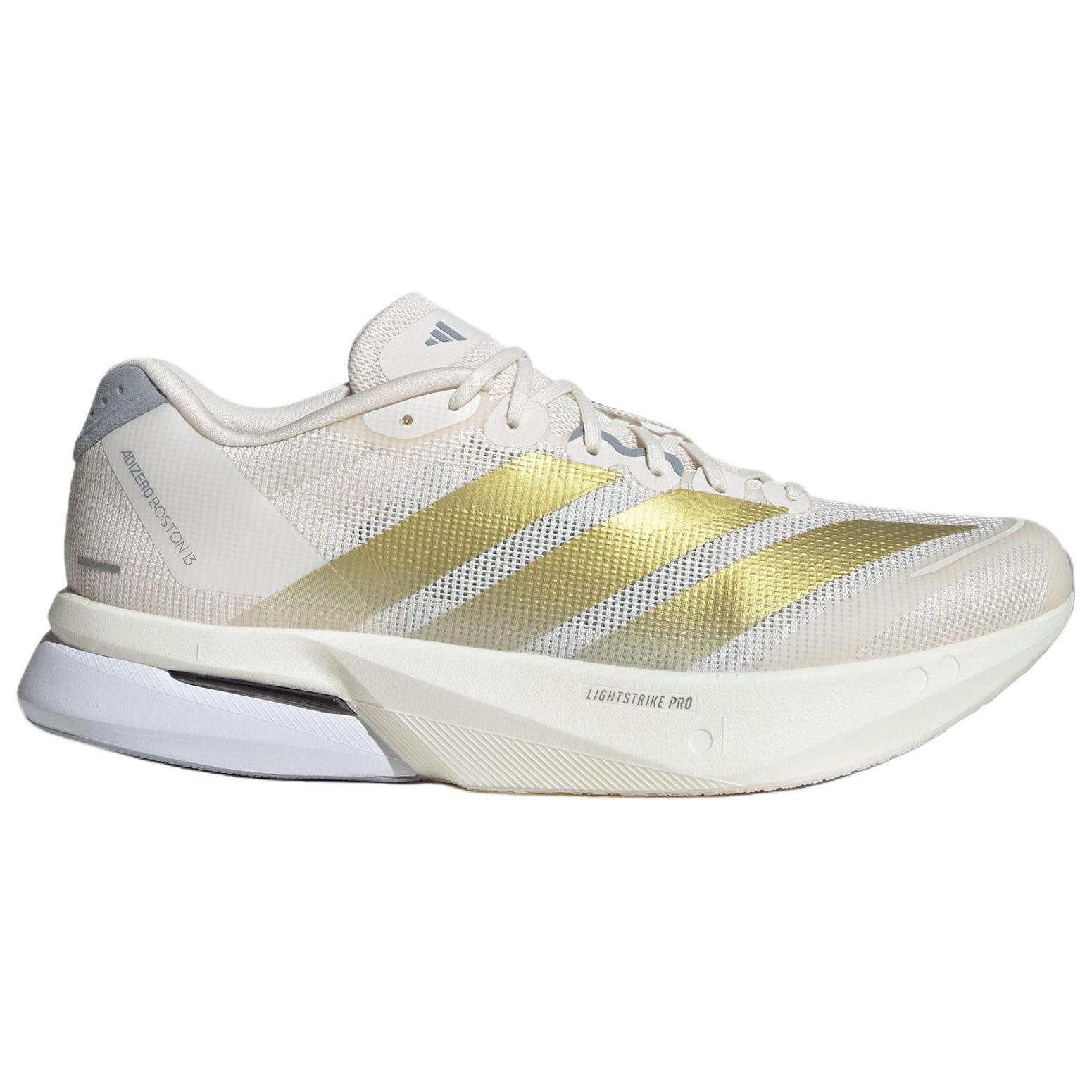 Adidas Adizero Boston 13 Cushioning Breathable Rebound Low top Training Racing Running Shoes Men’s White Gold