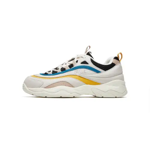 FILA Ray Comfortable Low top Running Shoes Men's Cream White Black
