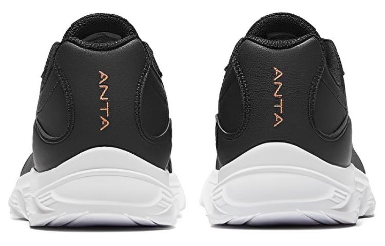 Anta Running Collection Comfortable Wear resistant And Waterproof Low top Casual Running Shoes Women’s Black White