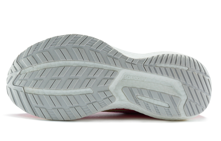 Женские кроссовки Saucony Triumph 18 (розово-белые) — фото 5