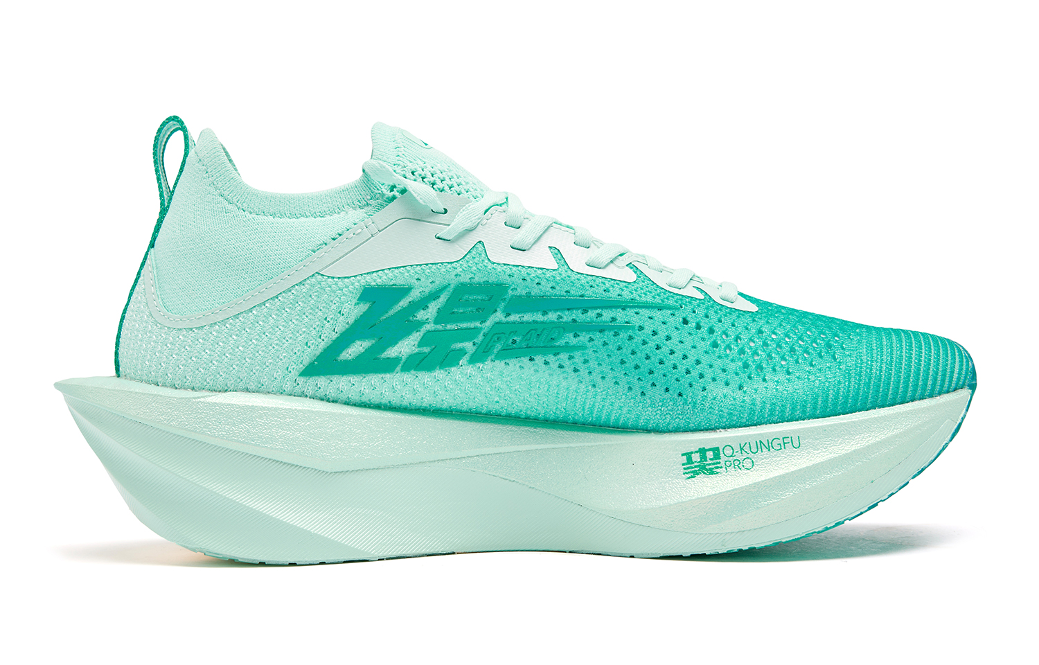 QIAODAN Flying Shadow Plaid 2.0 Running Shoes Women’s Low Top Ripple Seaweed Green