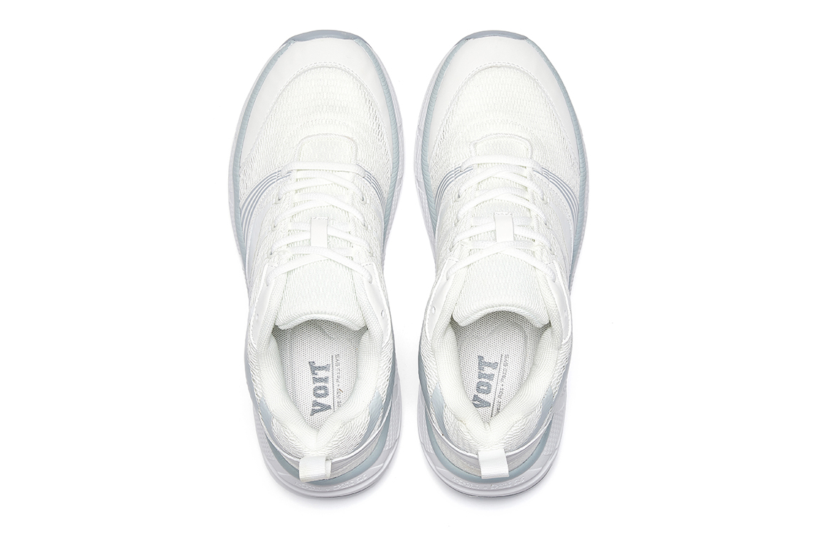 VOIT Running Shoes Unisex Low Top White Gray
