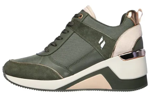 Skechers Million High Running Shoes Women's Mid Top Olive Green