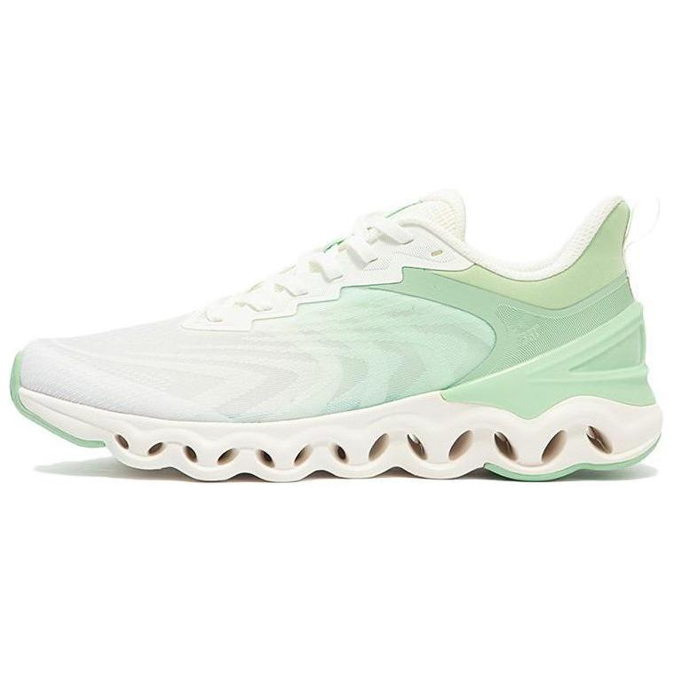 361° Cushioning Slip Resistant Abrasion Resistant Lightweight Low top Running Shoes Men’s White Green