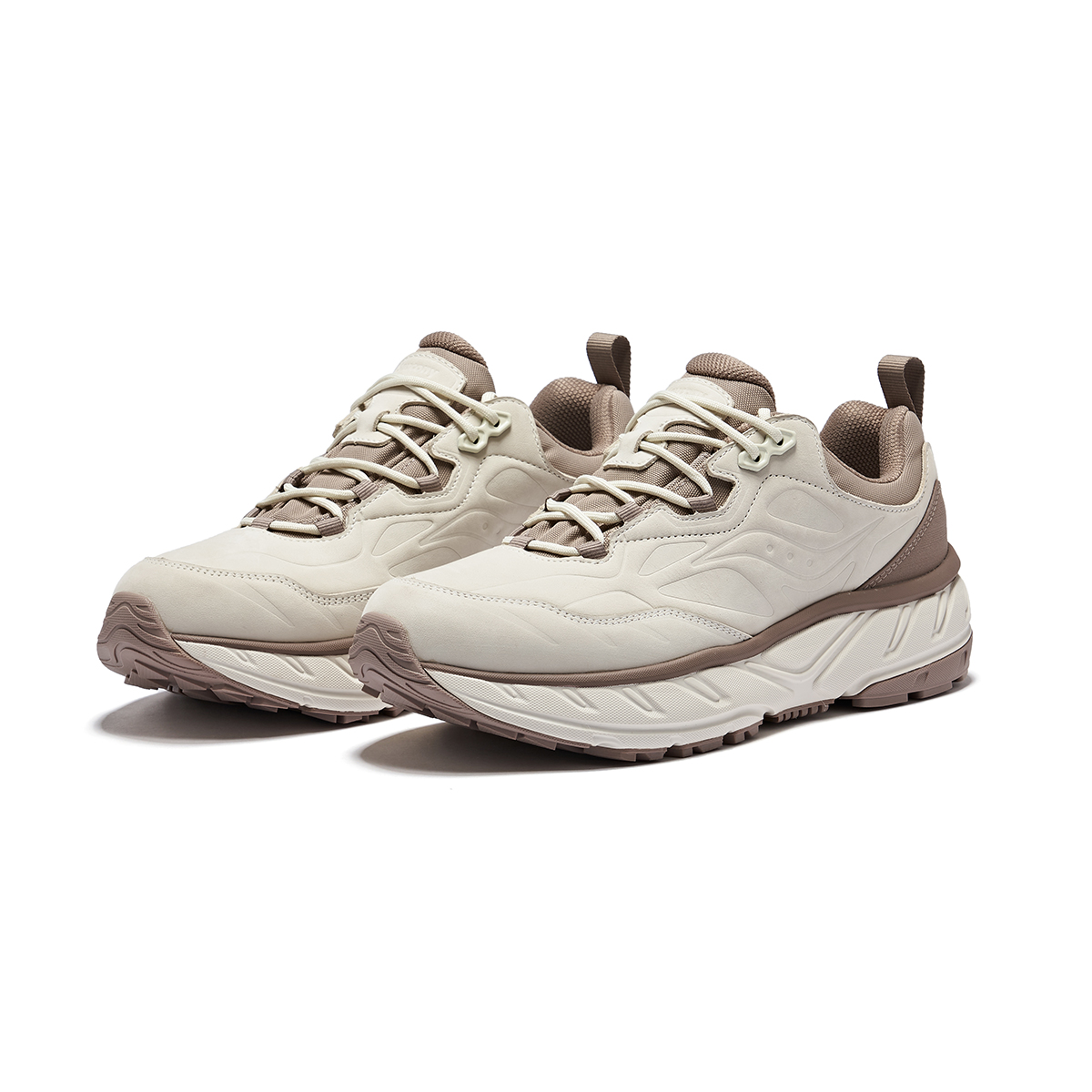 Saucony Low top Casual Running Shoes Unisex Beige Coffee Caffeine