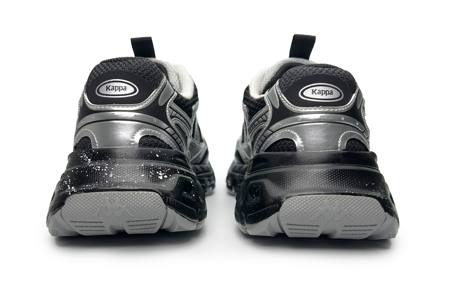 Kappa Cushioning Abrasion Resistant Breathable Lightweight Low top Running Shoes Unisex Black Silver