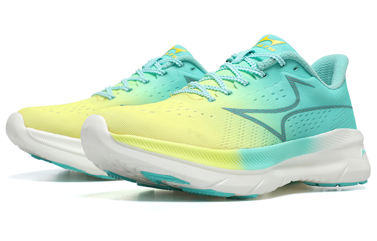 HEALTH Flowing Shadow Fashion Cushioning Slip Resistant Breathable Low top Marathon Sprint Running Shoes Unisex Lemon