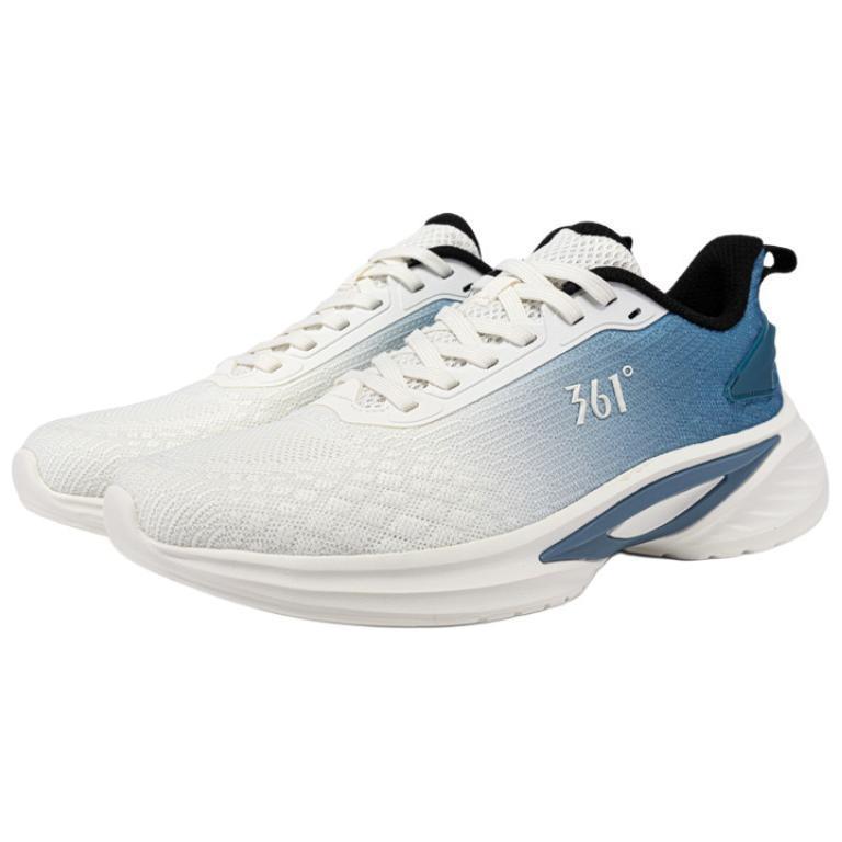 361° Cushioning Slip Resistant Abrasion Resistant Low top Running Shoes Men’s White Blue