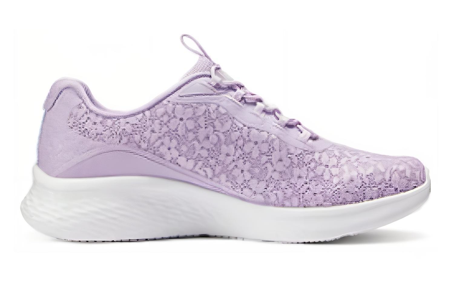 Skechers Sport Fabric Cushioning Abrasion Resistant Cushioning, Wear Resistant Low top Running Shoes Women’s Purple