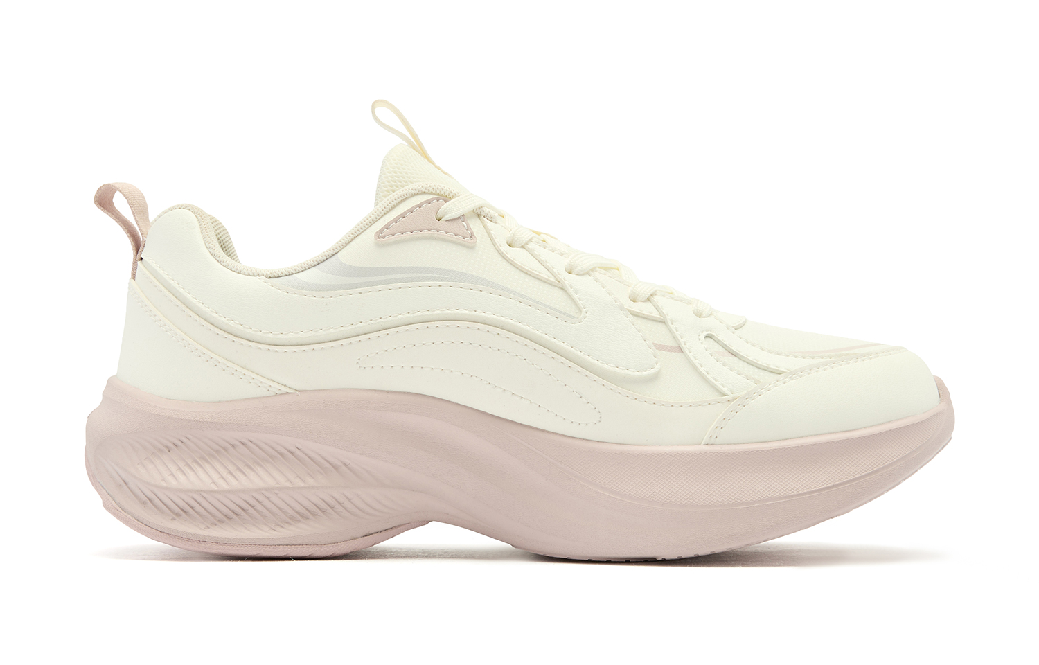 QIAODAN Cloud Rebound 3.0 Cushioning Abrasion Resistant Coverage Low top Running Shoes Women’s Beige Pink