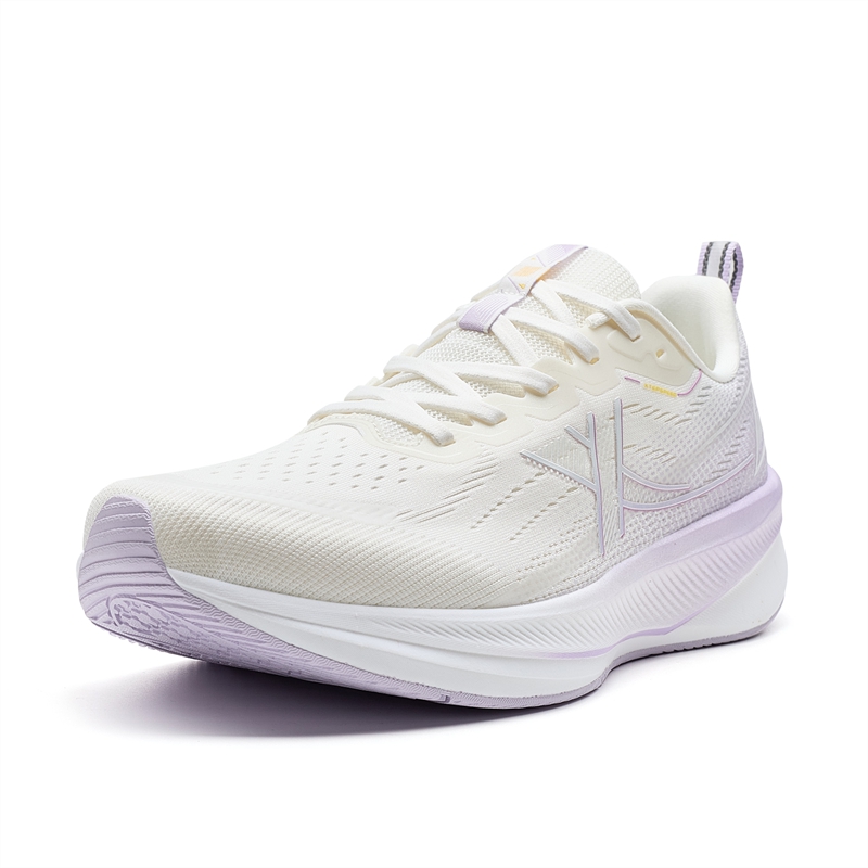 XTEP 6.0 Speed Cushioning Abrasion Resistant Breathable Low Top Casual City Commute Running Shoes Women’s White Purple