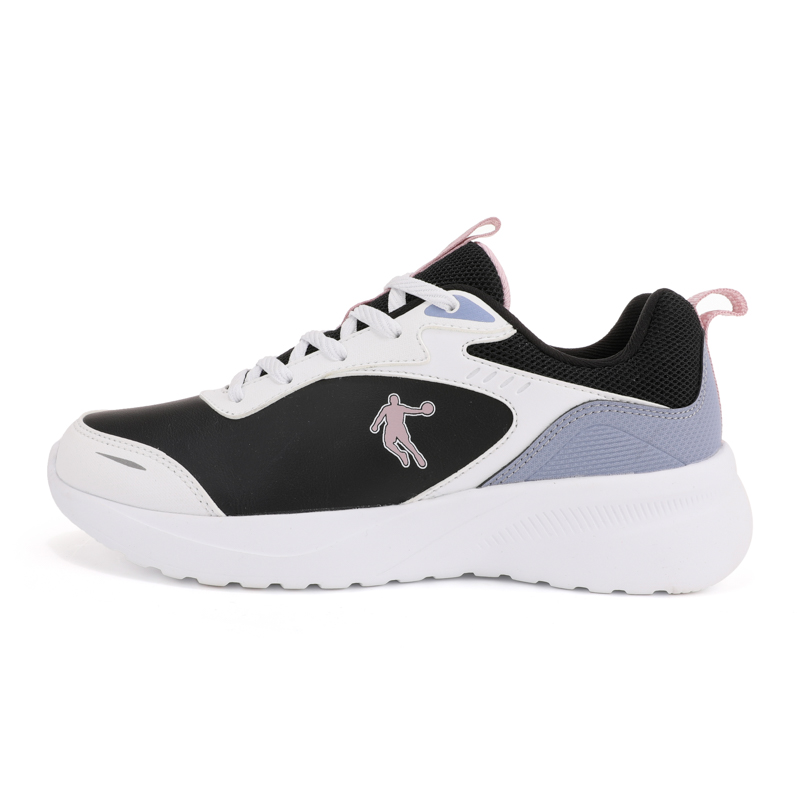 QIAODAN Cushioning Slip Resistant Abrasion Resistant Waterproof Low top Running Shoes Women’s Black White