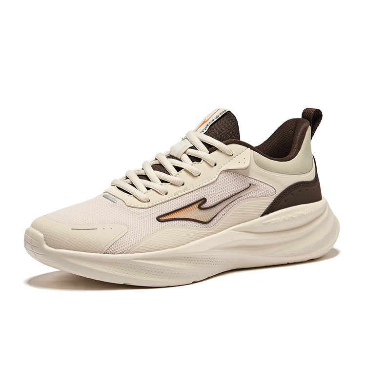 Erke Lingyun Cushioning Breathable Rebound Low top Casual Running Shoes Men’s Tea Brown