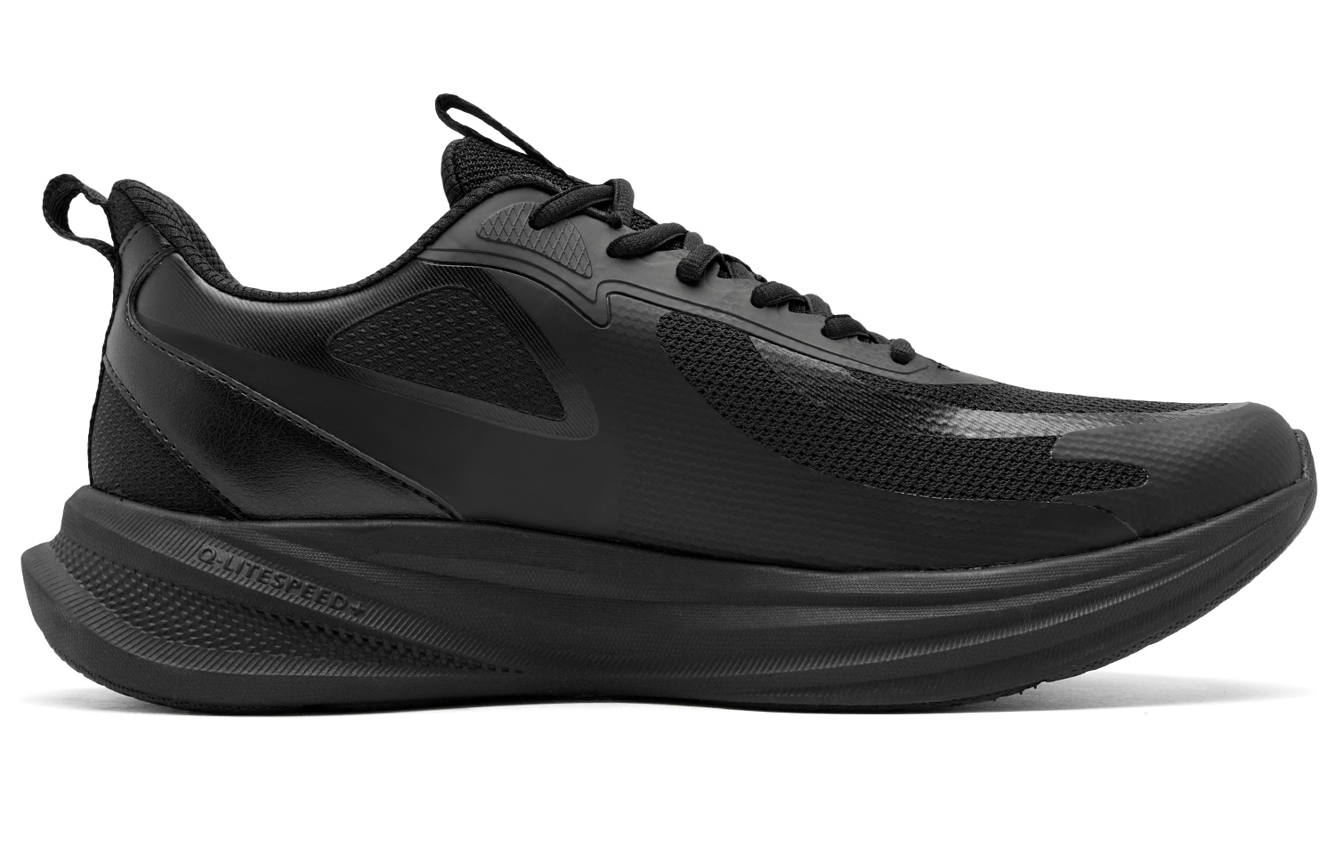 QIAODAN Comfort Elastic 2.0 Running Shoes Men’s Low Top Black/Lightning Gray