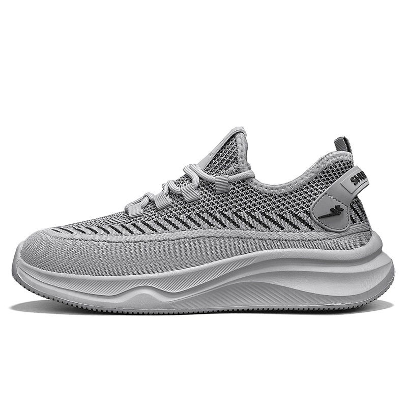 Binary Cushioning Rebound Lightweight Breathable Slip Resistant Low top Running Shoes Men’s Gray
