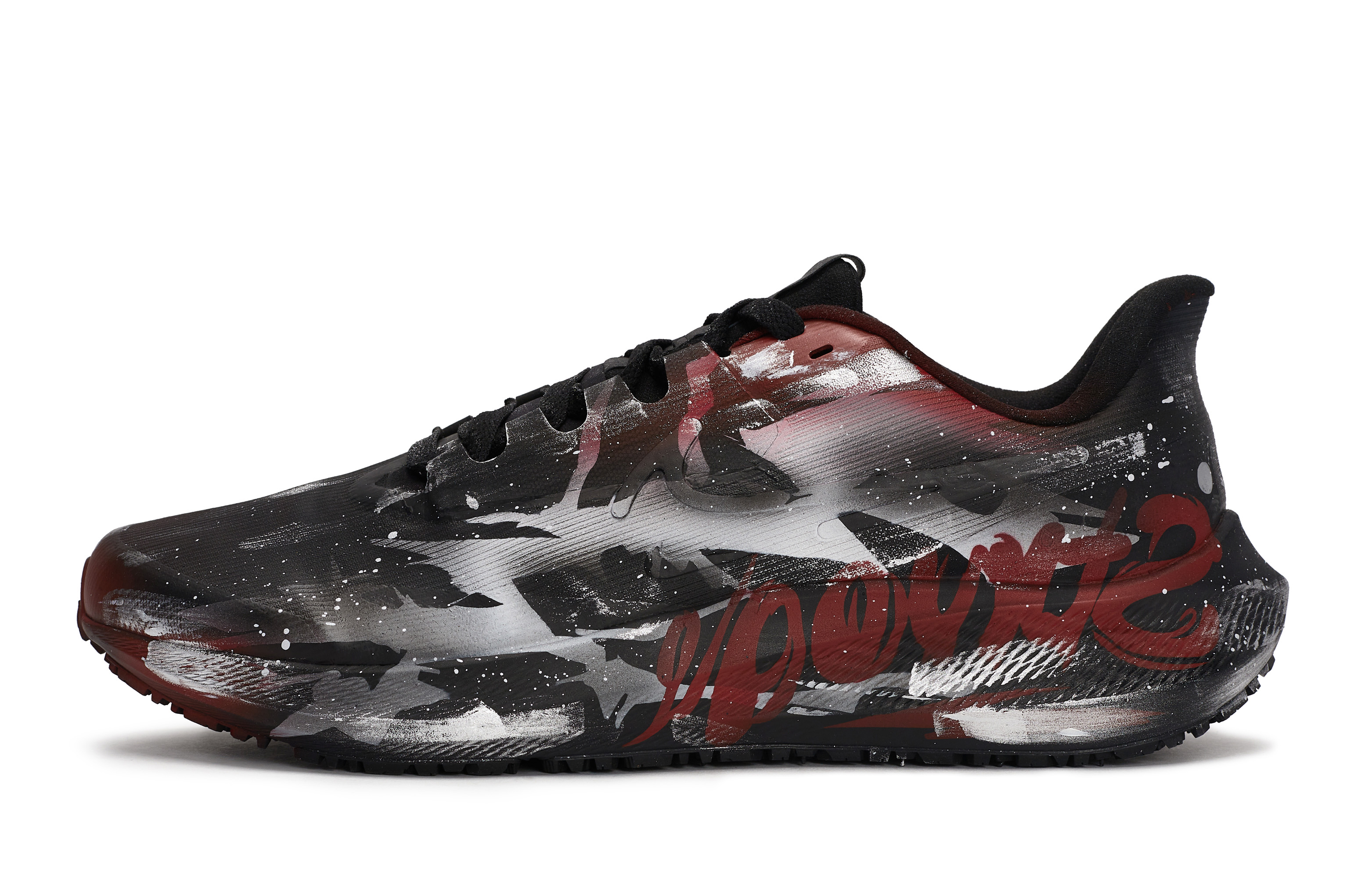 Nike Air Zoom Pegasus 39 Slip Resistant Abrasion Resistant Low top Running Shoes Unisex Black Silver Red