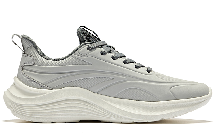 Erke Cushioning Abrasion Resistant Cushioning, Wear Resistant Low top Running Shoes Men’s Mist Gray Steel Gray