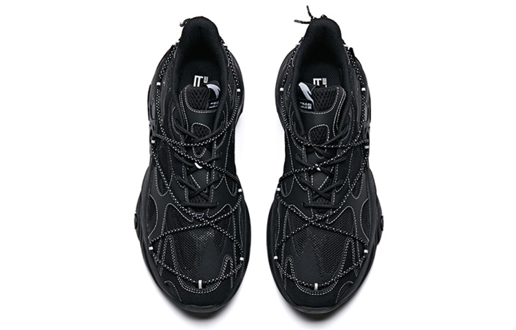 Anta Cushioning Slip Resistant Abrasion Resistant Breathable Low top Running Shoes Men’s Black