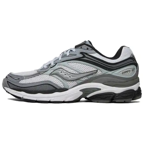 Saucony Pro Grid Omni 9 Abrasion Resistant Breathable Support Low top Casual Running Shoes Unisex White Gray