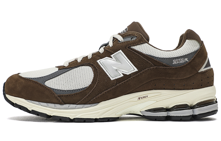 New Balance NB 2002R retro classic sports fabric leather low-top casual running shoes for men and women, brown gray
