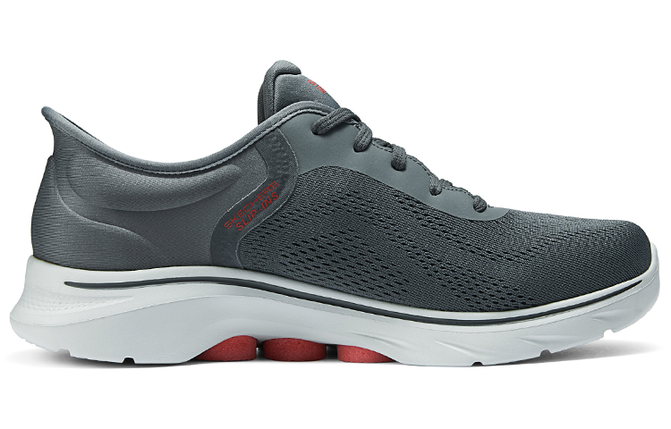 Skechers GO WALK 7 Fabric Cushioning, Wear Resistant Low top Running Shoes Men’s Gray Red